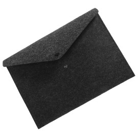 GANAZONO Felt Document Carrier Bag Button Closure File Organizer for Office and School Portable Expanding Envelope Handbag Dark Grey Capacity Storage Pouch for Papers and Stationery
