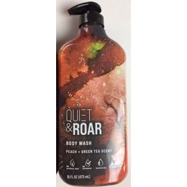 Quiet & Roar Body Wash Limited Addition Peach Green Tea Scent 16 Oz