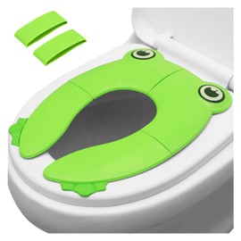 PandaEar Toilet Seat Cover | Folding Travel Toilet Seat for Children and Potty Training | Portable Silicone Toilet Seat for Toddlers, Boys & Girls with Non-Slip Silicone Pads