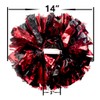Hooshing 2PCS Cheerleading Pom Poms Black and Red with Baton