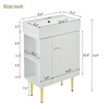 LUMISOL 21.6" Small Bathroom Vanity with Sink, Narrow Bathroom Vanity