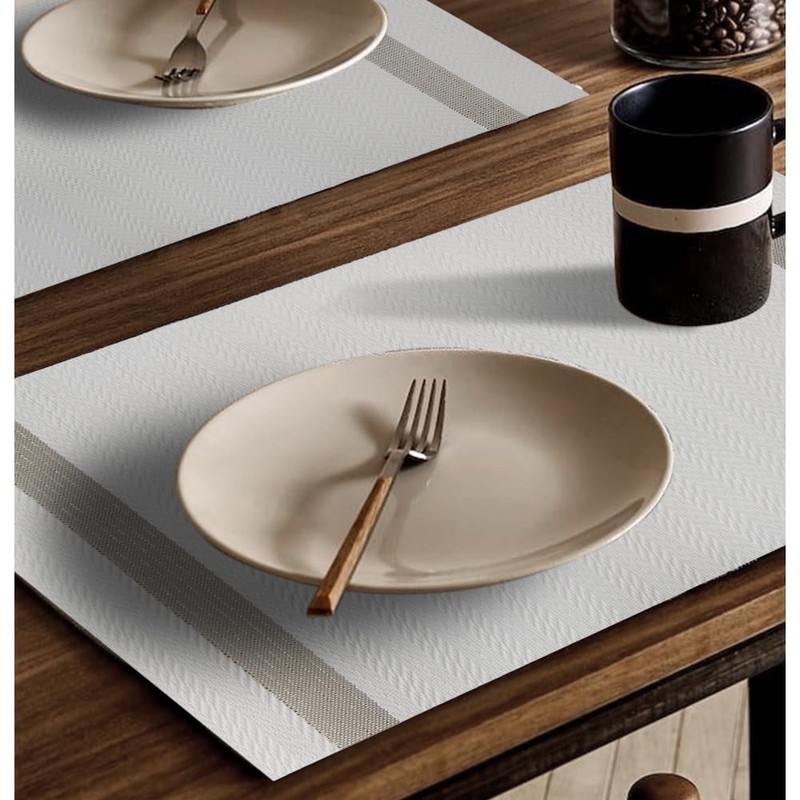 HALESEY Washable placemats Set of 6 Non Slip placemats for