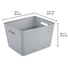 Sterilite 18 Pack Plastic Storage Bin Organization Containers, Tall Baskets,