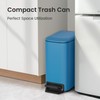 Cesun Small Bathroom Trash Can with Lid Soft Close, Step