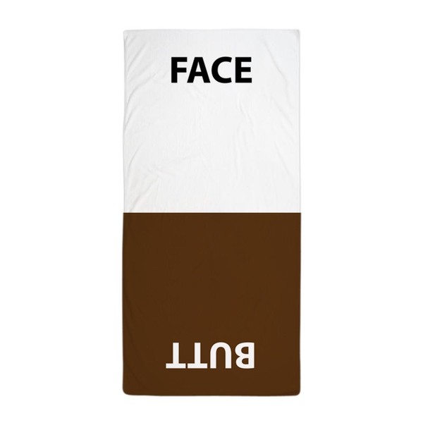 CafePress Face/Butt Towel Large Beach Towel, Soft Towel with Unique