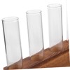 KONTONTY 1set Glass Bud Vases Stand for Hydroponic Plant Propagation