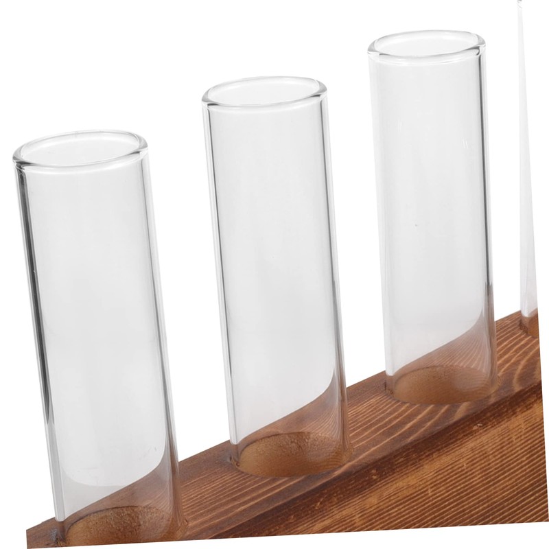 KONTONTY 1set Glass Bud Vases Stand for Hydroponic Plant Propagation