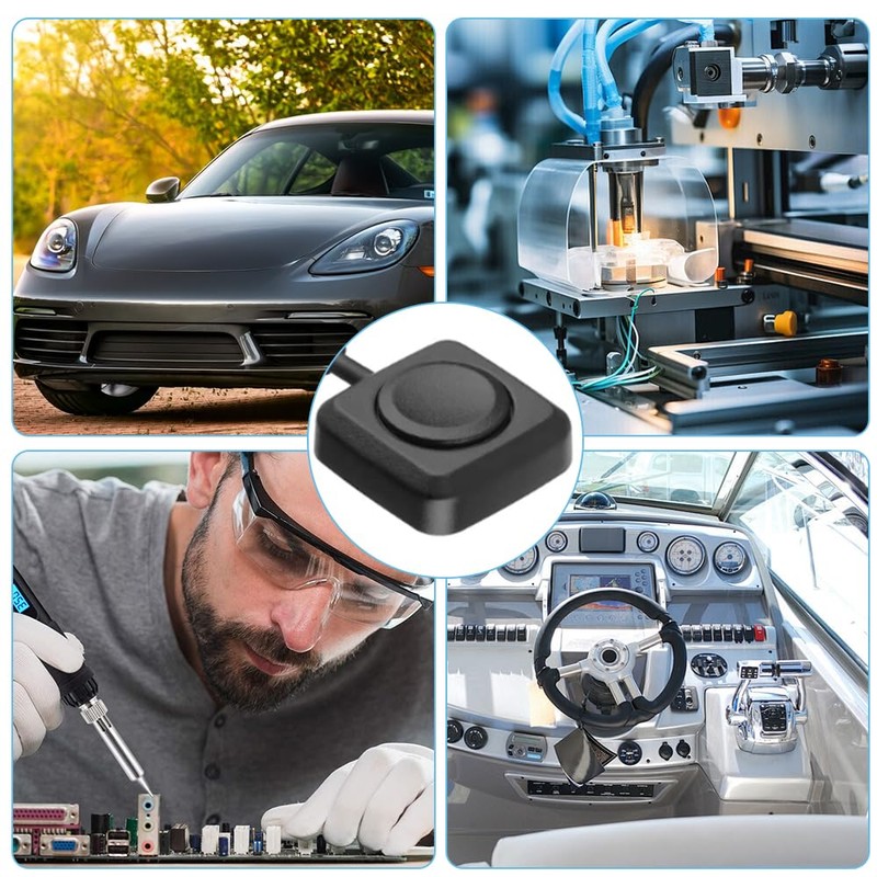 2 Pieces Piece Moment Switch, 12V/24V Momentary Push Button On/Off