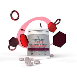 Vegetology Vitamin B12 Sublingual | 100mcg Fast-Acting B12 Vitamin Tablets | 60-Day Supply | Cruelty-Free Fermented Source | Vegan-Friendly | Boosts Energy & Supports Brain Function