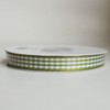 Polyester Gingham Ribbon, 3/8-inch, 25-Yard (Moss Green)