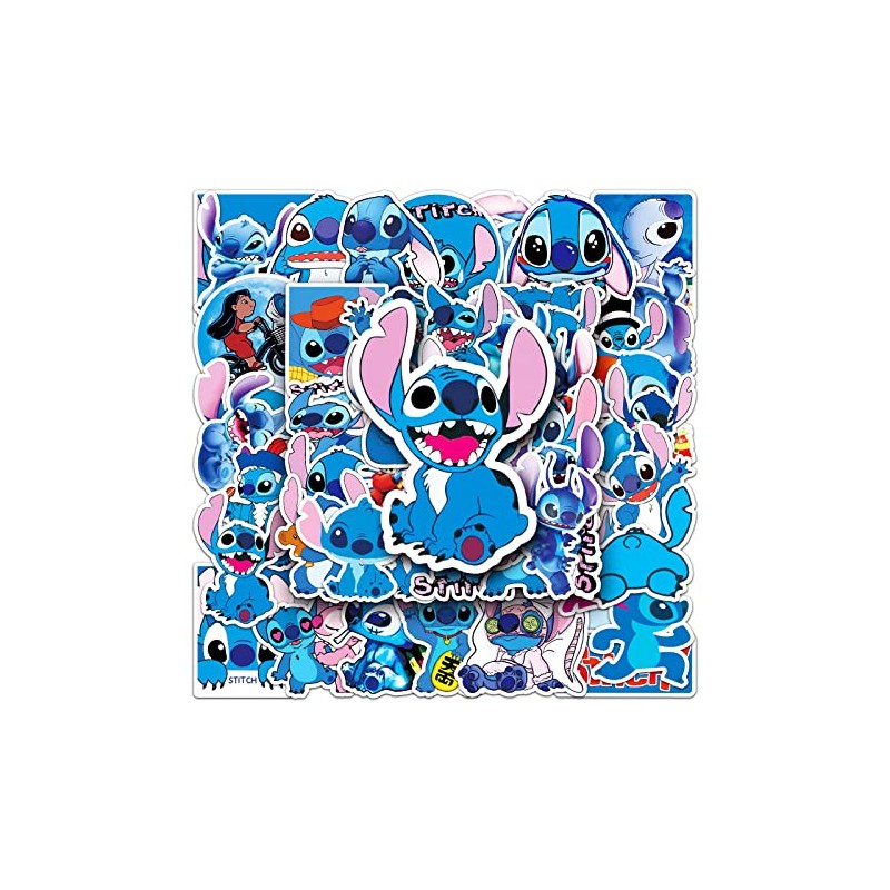 50 pegatinas de puntadas, vinilo reutilizable de dibujos animados de