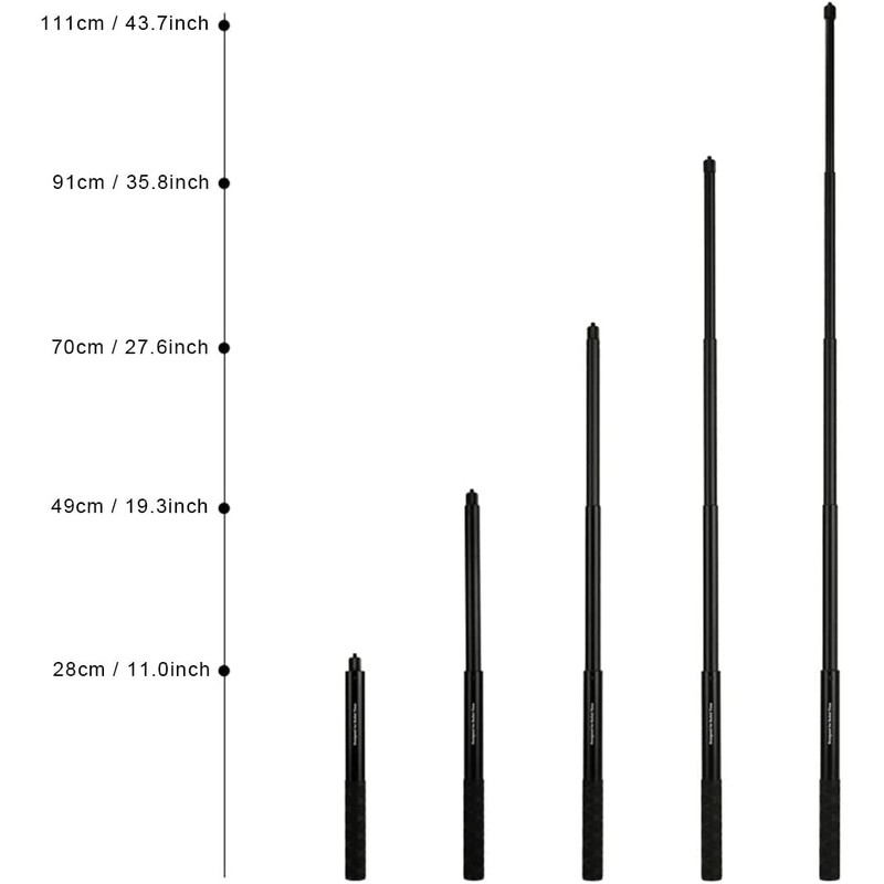 Selfie Stick Invisible Bullet Time Handle Kit with Foldable Tripod