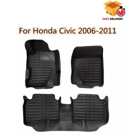 Unbranded Custom Fit Floor Mats For Honda Civic 2006-2011 Car Floor Liner Full Coverage