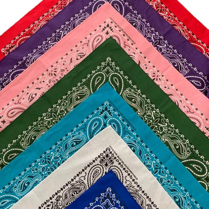 Pañuelo unisex de cachemira 100% algodón, fabricado en Estados Unidos,