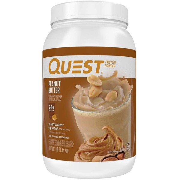 Quest Nutrition Peanut Butter Protein Powder, High Protein, Low Carb, Gluten Free, Soy Free, 48 Ounce (Pack of 1)