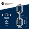 100 cm = 1 metre 6 mm thick stainless steel