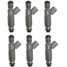 Set of 6 Fuel Injectors For Jeep Cherokee 96-98 4.0L 6 cylinder 4-hole upgrade