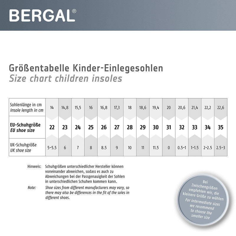 BERGAL Lammfell Kinder Comfort Insole, Brown (Dunkelbraun), 27 EU