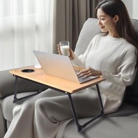 Xjskkaa Portable Laptop Stand with Tray for Reading in Bed, Adjustable Ergonomic Design