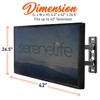 SereneLife Outdoor/Indoor Full TV Cover - Weatherproof and Dust-Proof TV