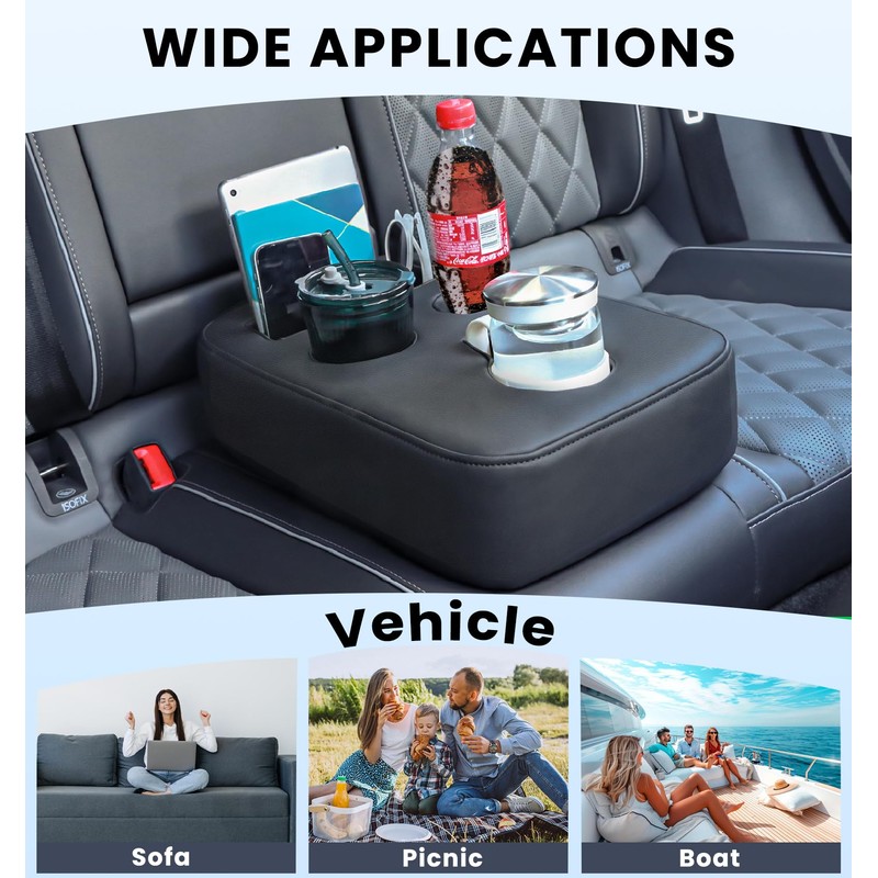 Sinvanho Car Cup Holder, Back Seat Cup Holder for Car,