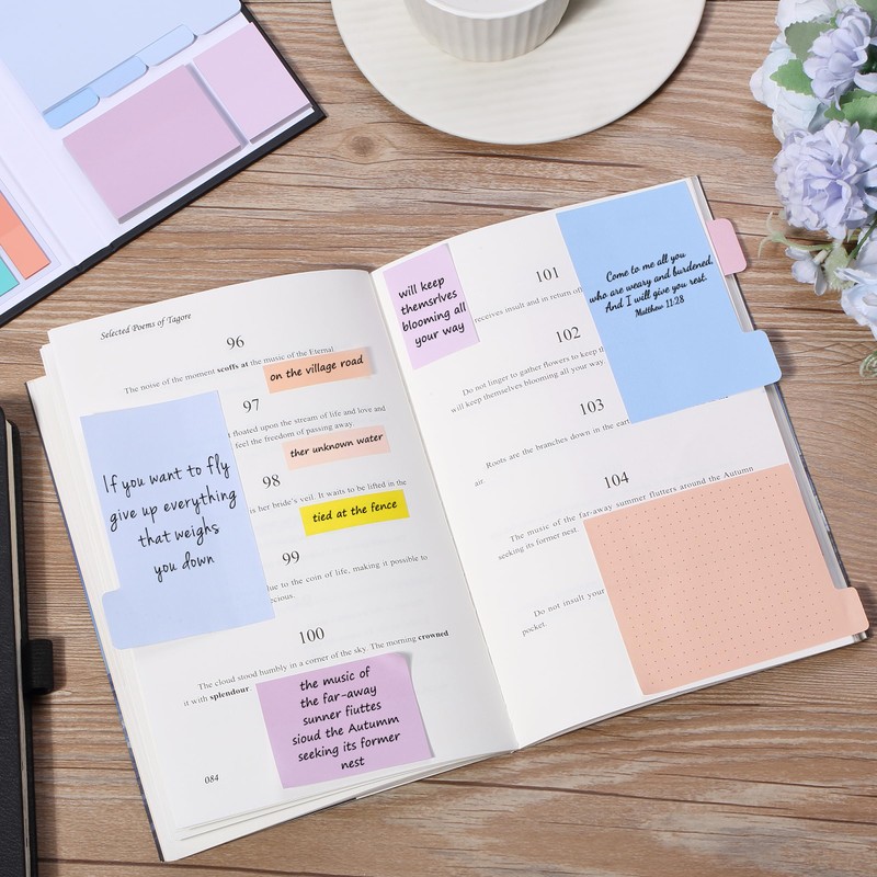 Mr. Pen- Sticky Notes Set, 410 Pack, Pastel Macaron Divider