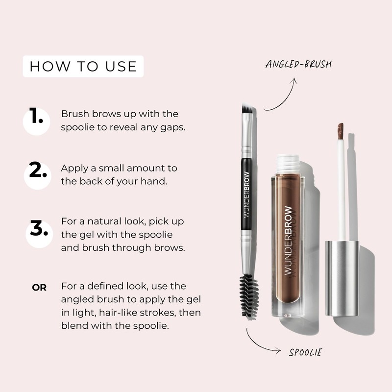 WUNDERBROW Eyebrow Gel, Waterproof, Smudgeproof, Long Lasting, Shade: Blonde, Vegan