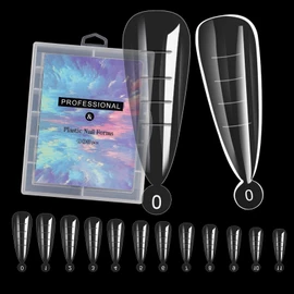 COLORBIRD Nail Tips, Long Length Foam Tips, 120 Pieces, Total of 17 Types, Long (Point L)
