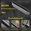 Eastrock Harmonica Set with 7 Buttons 10 Hole Key C