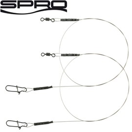 Spro Matt Black Leader 1x19-2 Steel Leader for Pike Fishing, Spinning Leader for Spin Fishing for Pike and Zander, Predator Fish Leader, Length/Diameter/Load Capacity: 25 cm/0.50 mm/14 kg - 30b