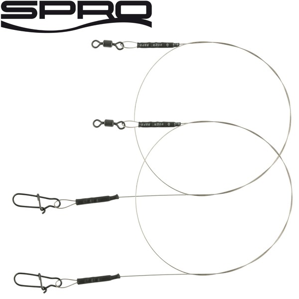 Spro Matt Black Leader 1x19-2 Steel Leader for Pike Fishing,