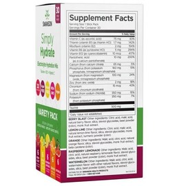 Swanson Simply Hydrate Electrolyte Mix - Sugar-Free Variety Pack - 30 Packets | Advanced Electrolyte Blend | Convenient On-The-Go Solution
