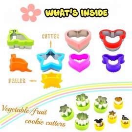 Uncrustables Maker, juego de 24 cortadores de sándwich y sellador, cortadores de sándwich para niños, cortador de sándwich sin costrar, máquina de sándwiches decruster (4 forma)