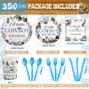Dandat 350 Pcs Baby Shower Plates Set Baby Shower Party