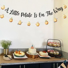 Sursurprise Potato Baby Shower Decorations, A Little Potato Is On The Way Banner for Gender Neutral Party Supplies