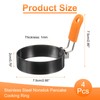 HARFINGTON 4Pcs Egg Rings 3" Stainless Steel Nonstick Pancake Cooking