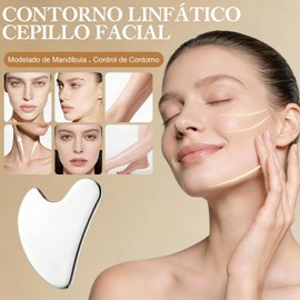 Kit de 4 Gua Sha Facial de Acero Inoxidable Con Bolsa, Para Masaje Facial, Corporal y Cuello, Uso Profesional y Diario