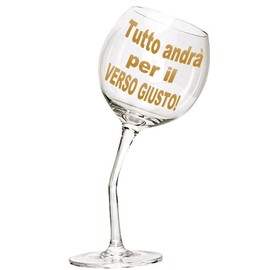 Bombo Glass Glass Crooked Goblet for Retirement - 440ml