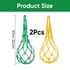 Poultry Vegetable String Bags for Chickens：2PCS Hanging Feeding Net Dispensers