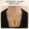 Katyjun Snake Chain, Flexible Adjustable Bendable Snake Necklace, Metal, Not