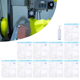 10Pcs Safekeeping Filament Bags Air Pump Extractors Filament Dryer Transparent Vacuum Storage Bags Sealed Protection Pouch with Suction Pump for PLa 3D Printer Accessories