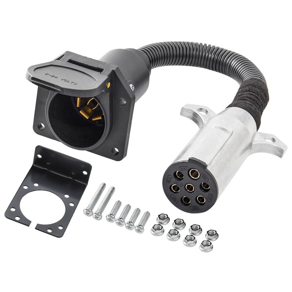 Oyviny 7 Pin Round to 7 Pin RV Trailer Adapter