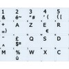 4Keyboard French AZERTY Keyboard Decals White Background (14x14) for Desktop,