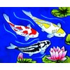 Koi Fish - Decorative Ceramic Art Tile - 11"x14" En