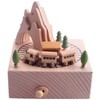Giilayky Wooden Musical Box Featuring Mountain Tunnel With Small Moving