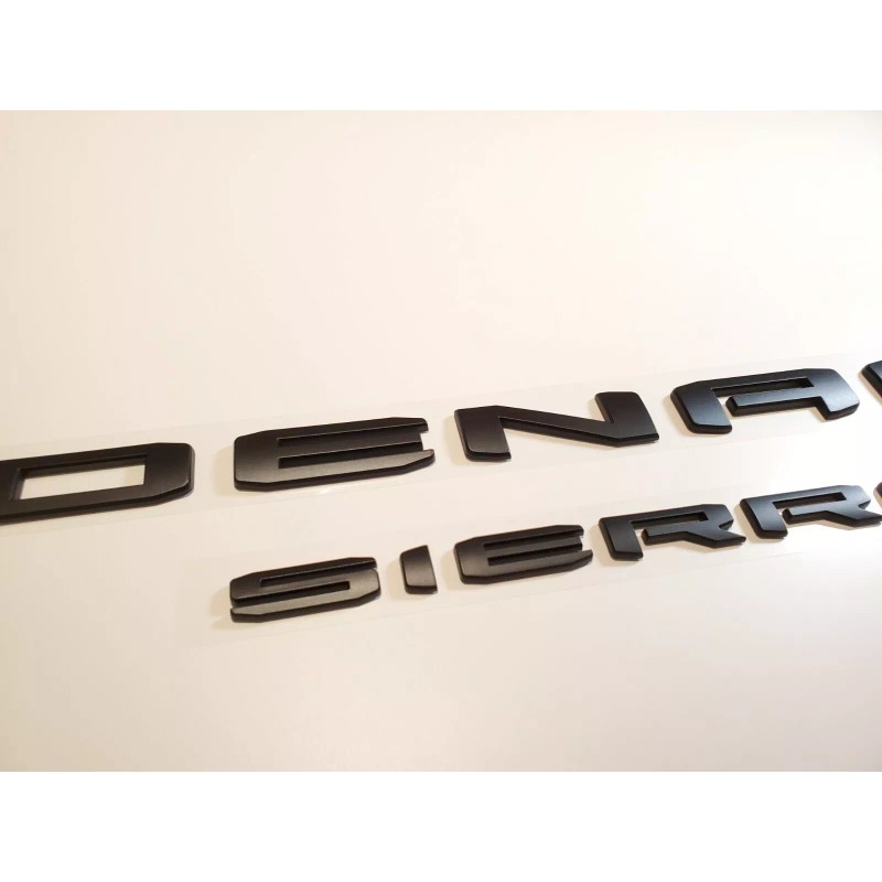 GMC Matte Black Rear Tailgate DENALI Sierra Emblem GMC Sierra