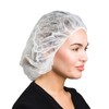 SAFEKO Unisex Polypropylene Bouffant Caps, 100 Count [WHITE | 21"]