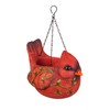 New Creative Adorable Hanging Portly Bird Red Cardinal Polystone Planter