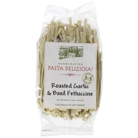 Pasta Deliziosa! Handcrafted Pasta, Roasted Garlic & Basil Fettuccine, 12 Ounce