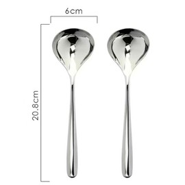 Small Ladle Soup Spoon Stainless Steel Soup Spoon 20 cm Sauce Spoon Dishwasher Safe Pack of 2